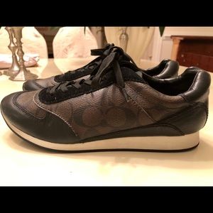 Authentic Coach  Oates Canvas Sneakers Coffee